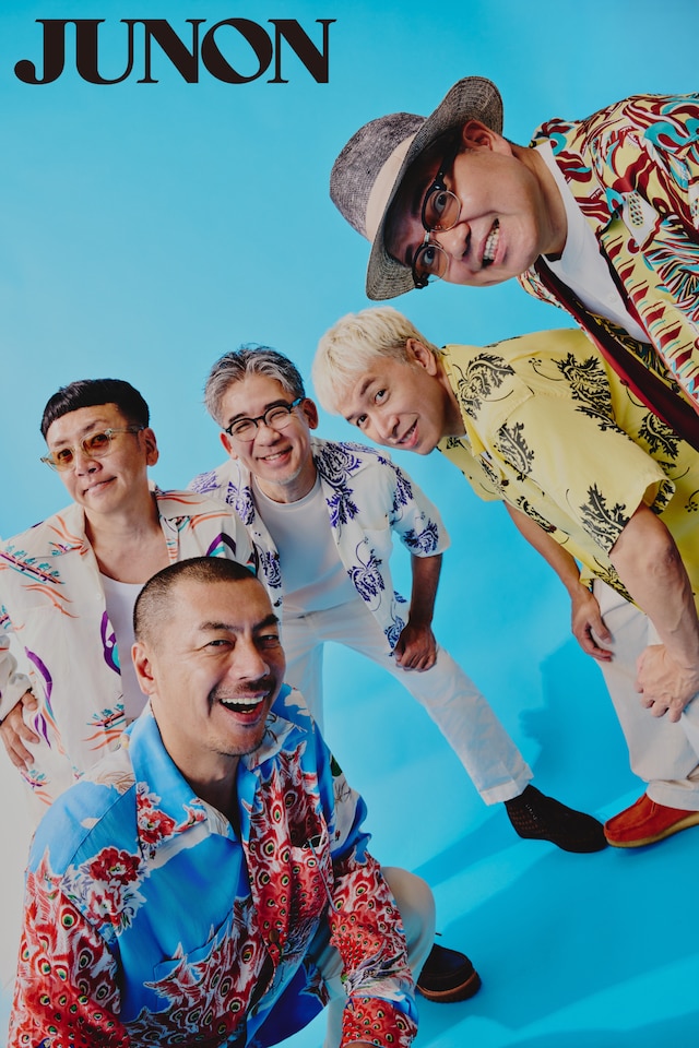 「JUNON」でラフな夏スタイルを披露するRIP SLYME。（撮影：五十嵐勇生［TRON］）