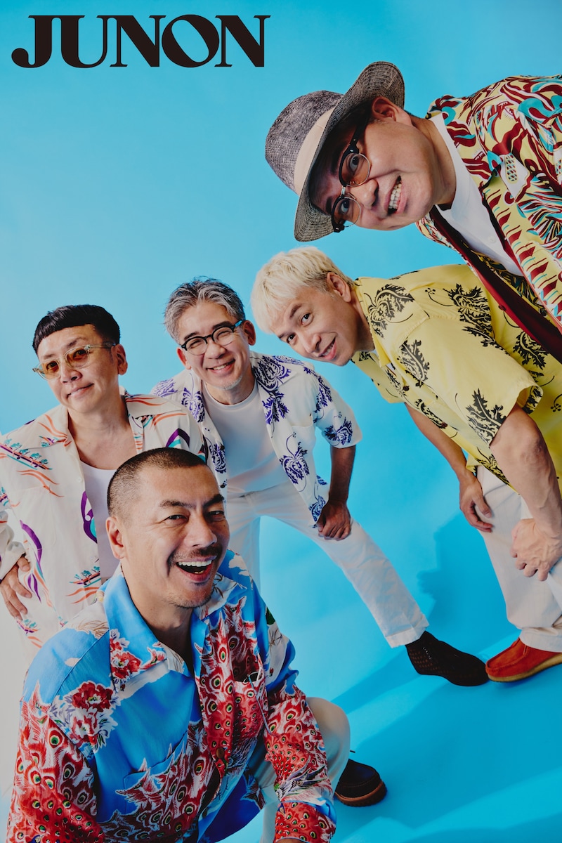 「JUNON」でラフな夏スタイルを披露するRIP SLYME。（撮影：五十嵐勇生［TRON］）