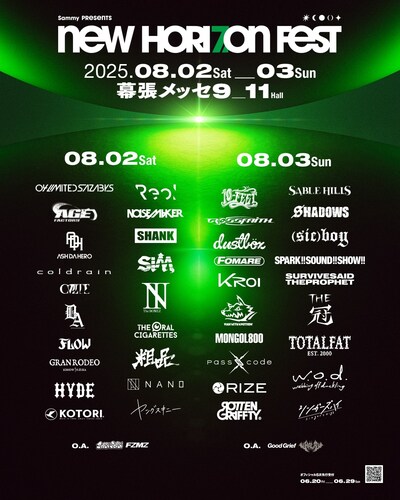 「Sammy Presents NEW HORIZON FEST」フライヤー