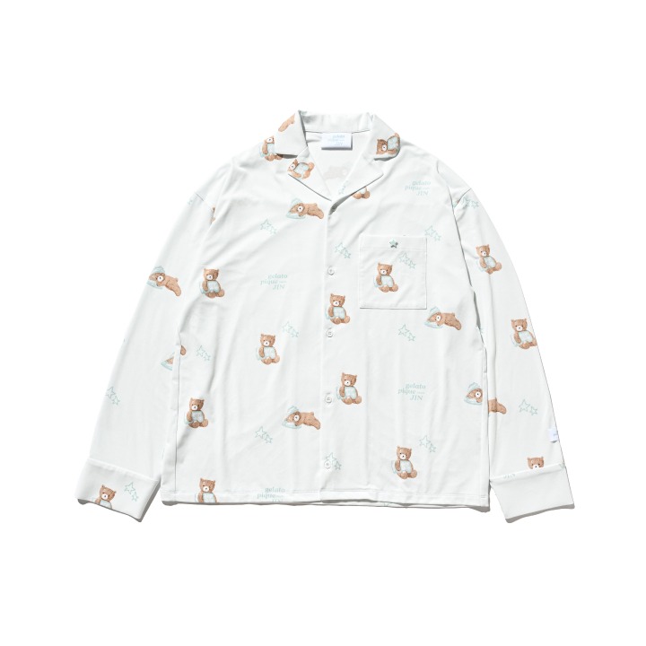 BEAR PATTERN SHIRT（MINT）
