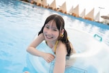 大村杏(SKE48)1st写真集(タイトル未定)の掲載ショット。©︎佐藤佑一(秋田書店)2025