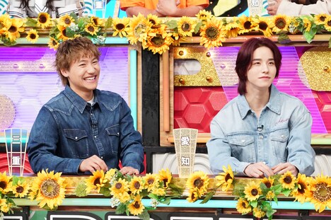 「ディスカバリーエンターテインメント 秘密のケンミンSHOW極」より。左から、小森隼（GENERATIONS）、佐藤景瑚（JO1）。©読売テレビ