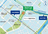 ヒューリックが手がける千葉・幕張の新アリーナの所在地。