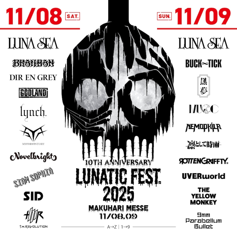 「LUNATIC FEST. 2025」日割り