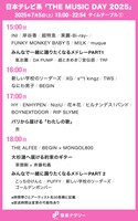 人気画像1位は「『THE MUSIC DAY 2025』タイムテーブル発表！ミセス、Snow Man、Perfume、超特急、HANAらの登場時間は」より、「THE MUSIC DAY 2025」15:00～18:00台タイムテーブル。