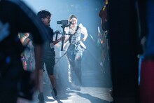 アリーナを走る風見和香。