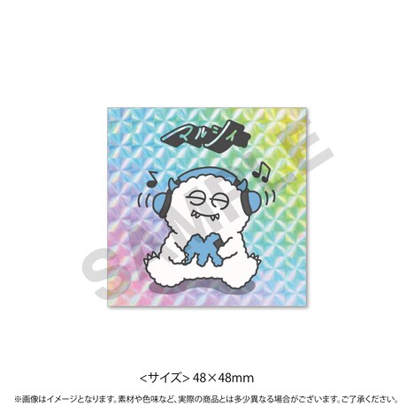 マルシィ3rdアルバム購入特典「心の奥に潜む怪獣ALBUM限定Ver.」ステッカーのサンプル画像。