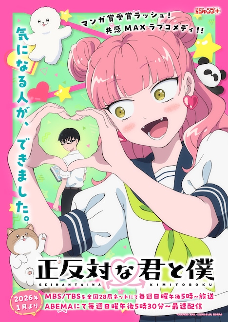 「正反対な君と僕」ティザービジュアル©阿賀沢紅茶 / 集英社・「正反対な君と僕」製作委員会