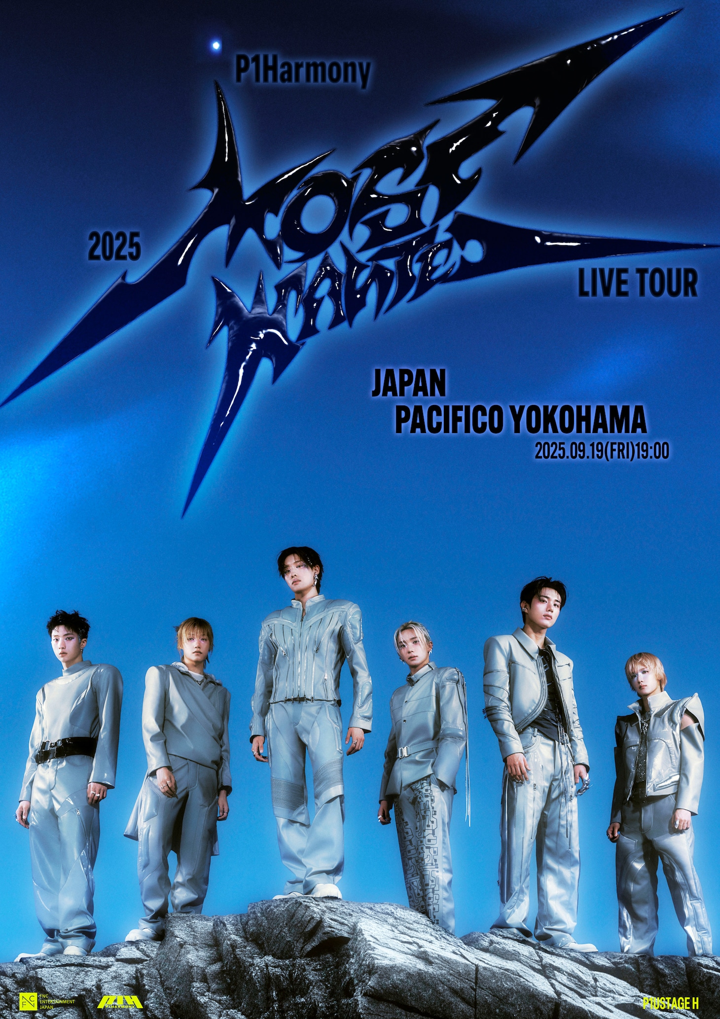 「2025 P1Harmony LIVE TOUR [P1ustage H : MOST WANTED] IN JAPAN」告知ビジュアル