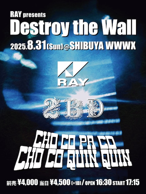 「RAY presents『Destroy the Wall』」フライヤー