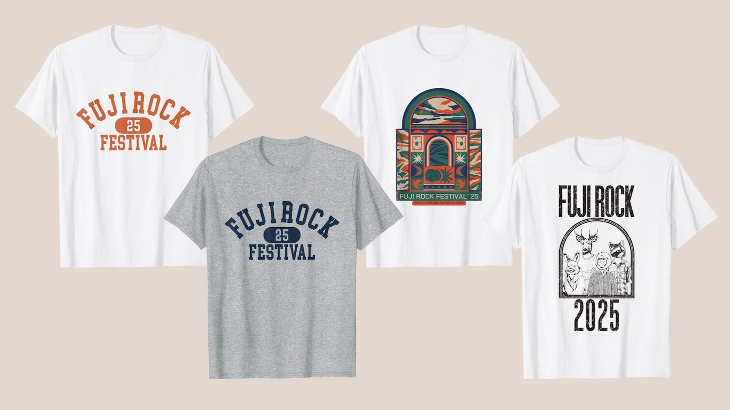 「FUJI ROCK FESTIVAL '25」公式Tシャツのデザイン。