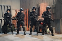 左から松村北斗、京本大我、高地優吾、田中樹。©Storm Labels Inc.