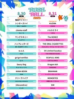「RUSH BALL 2025」タイムテーブル