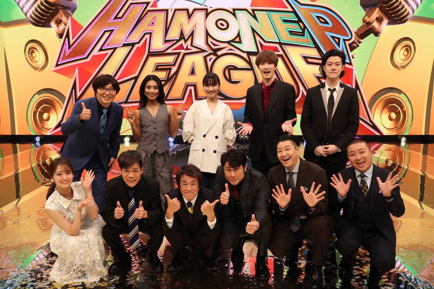 「土曜プレミアム『青春アカペラ甲子園！ハモネプハイスクール』」出演者の記念写真。©フジテレビ