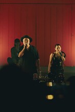 キヨサク（MONGOL800）とAwich。（撮影：佐藤潤平）