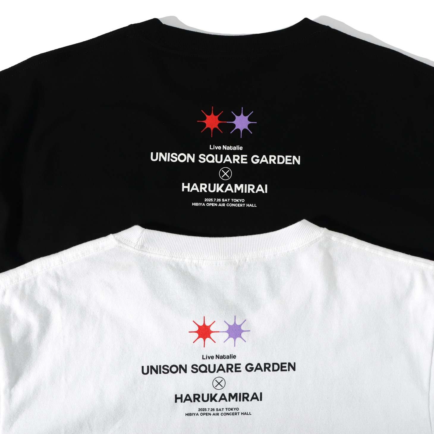グラフィックTシャツ（ブラック / ホワイト）各税込4500円。