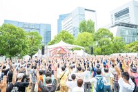 「TIF」恒例の朝のラジオ体操。