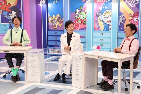 ナインティナインと郷ひろみ。©フジテレビ