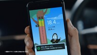 ENEOS公式アプリの新テレビCM「カーライフ○年生【燃費】編」より。