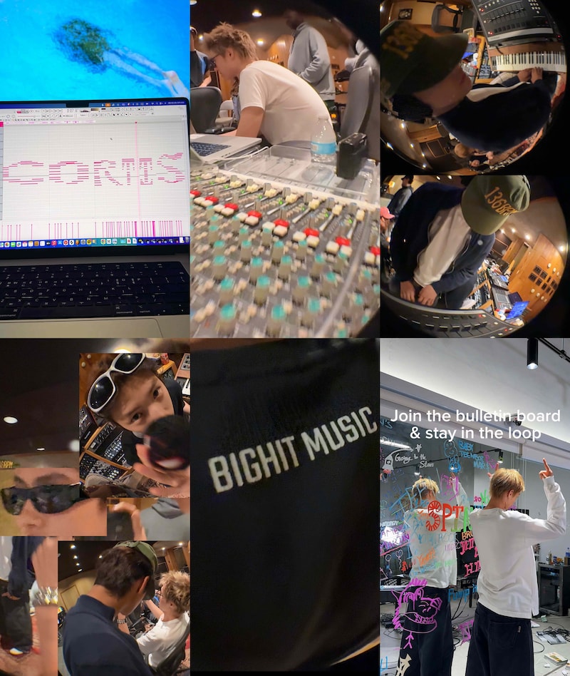 8月7日にTikTokにて一挙公開されたCORTISの動画より。(P)&(C)BIGHIT MUSIC