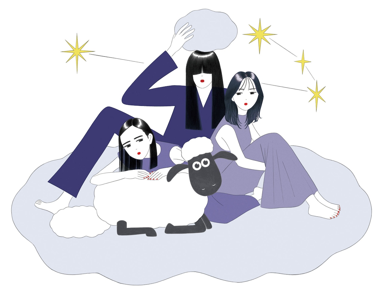羊文学×ひつじのショーンコラボキービジュアル