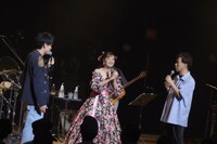 MC中の川島明、南野陽子、藤井隆。（撮影：上西由華）