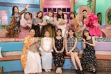 「トークィーンズ」より。下段左から、いとうあさこ、高橋みなみ、前田敦子、小嶋陽菜、指原莉乃。上段左から、ファーストサマーウイカ、3時のヒロイン、藤田ニコル、若槻千夏、アンミカ。©フジテレビ