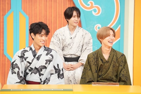 左から原嘉孝、橋本将生、松島聡。©日本テレビ