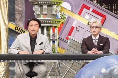 「全力！脱力タイムズ」より。左から、盛山晋太郎（見取り図）、八木勇征（FANTASTICS）。
©フジテレビ