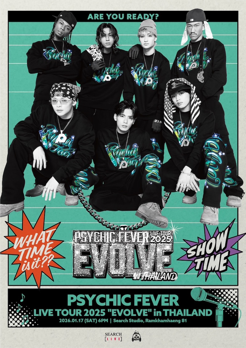「PSYCHIC FEVER LIVE TOUR 2025 "EVOLVE" in THAILAND」告知ビジュアル