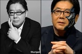 秋元康とAI秋元康。©︎日本テレビ