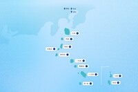 「Sound Trip of SHIMA」関連離島の地図。