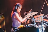 CHO CO PA CO CHO CO QUIN QUINのサポートメンバー。(撮影:ヤギタツノリ)