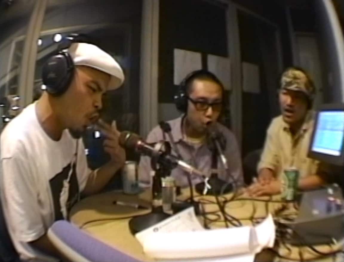 ラジオ番組「HIP HOP NIGHT FLIGHT」出演時のBUDDHA BRAND。「さんピンCAMP」より。