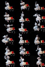 18個のかわいいポーズを即興で披露する桜井えま。