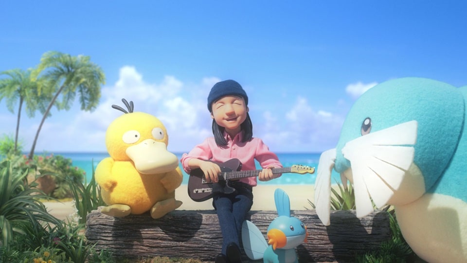 山下達郎「オノマトペISLAND」ミュージックビデオより。