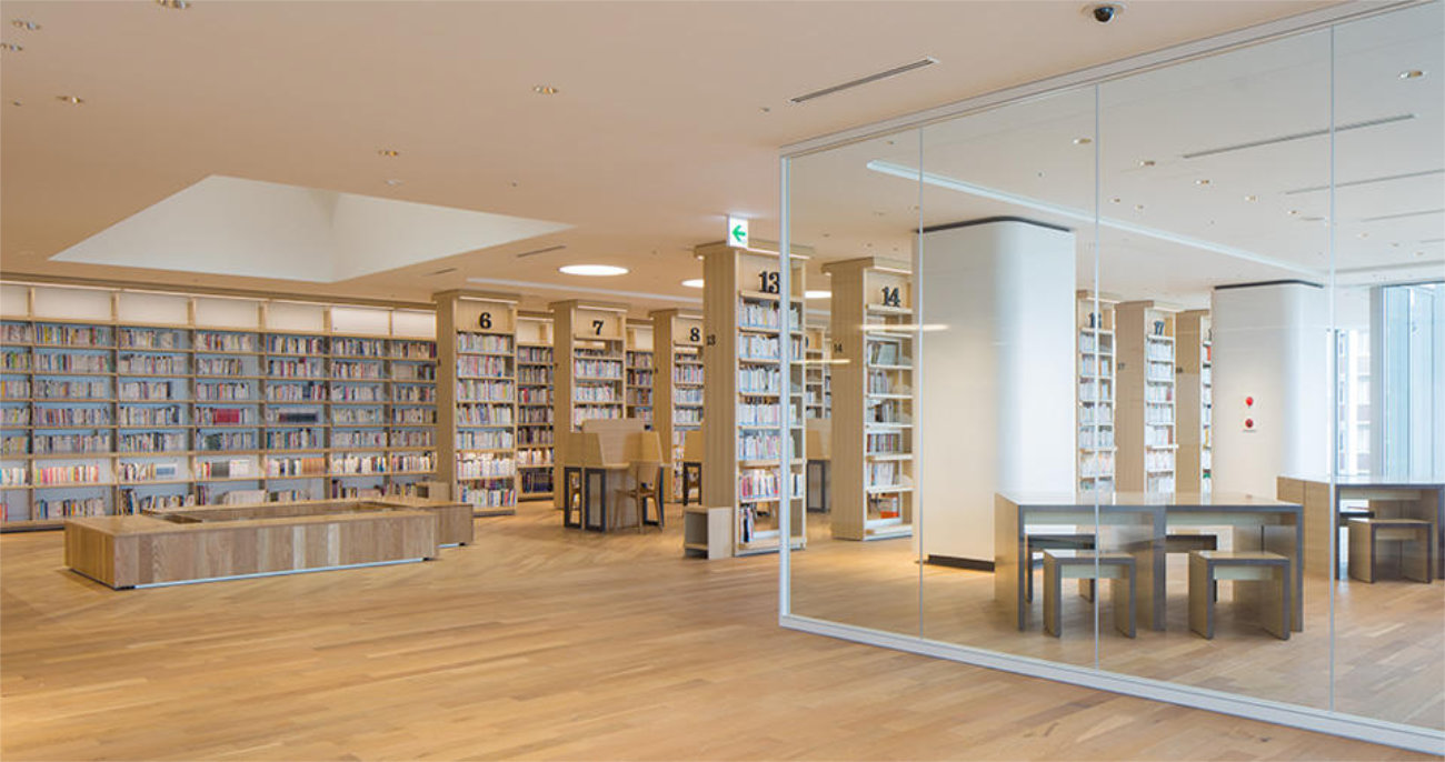 ダンスフロアとなる予定の大和市立図書館4階の「健康テラス」。