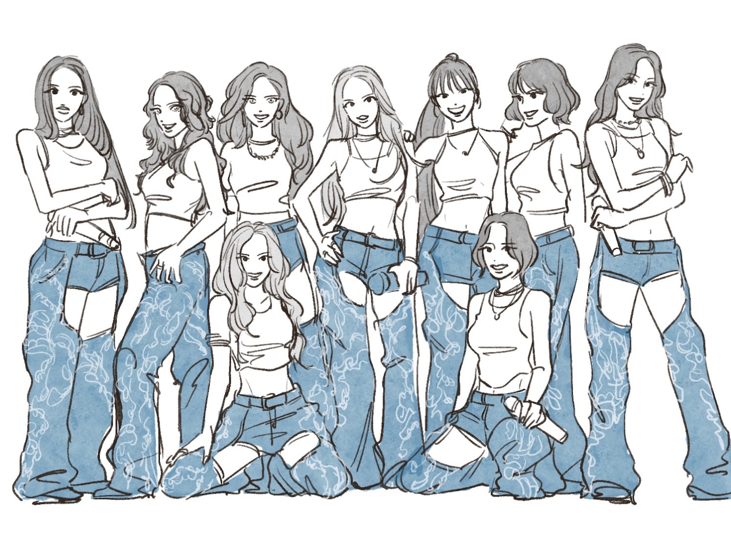 今月のイラスト：ロラパルーザでのTWICE。