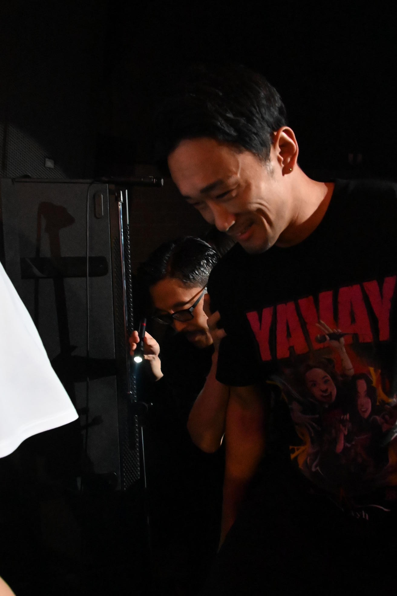 客席にいるのをhy4_4yhに発見された梅野源治選手。（撮影：浦田大作）