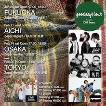 「Chilli Beans. "good days tour"」告知ビジュアル