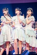 STU48の中村舞、高雄さやか、曽川咲葵。