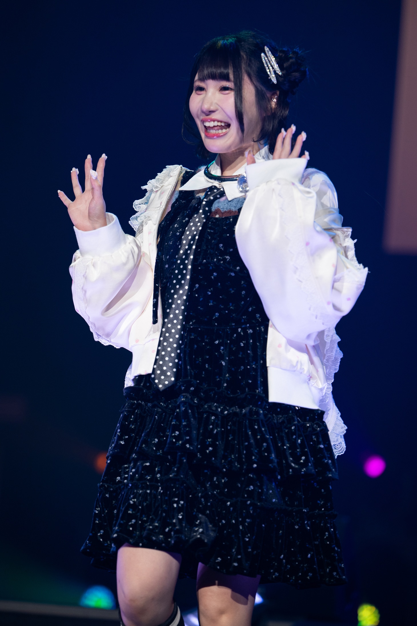 「Zipper」ファッションショーに登場した桃瀬める（らびゅあたっく。）。