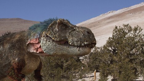 「恐竜超世界3」より「ティラノサウルスの鳴き声を科学的な復元に挑戦」。 ©NHK