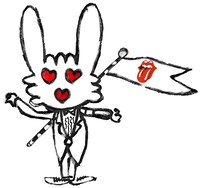 ヒトハタウサギとLips and Tongueのコラボビジュアル。