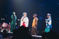 左からキジ（なに）、犬（めあり）、猿（まこと）、らき太郎（らき）。（Photo by ike）