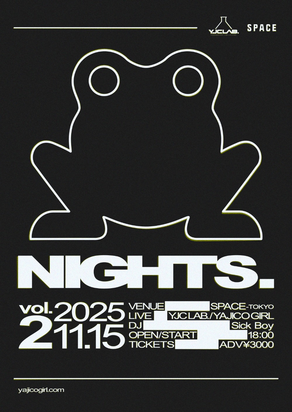 「NIGHTS. vol.2」フライヤー