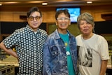 左から藤井フミヤ、南こうせつ、佐橋佳幸。