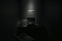 「BLACK RECORDS」地下1階の特別試聴室の様子。