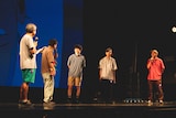 左から松永良平、木下麦、橋本翼、荒内佑、高城晶平。(撮影:寺沢美遊 )