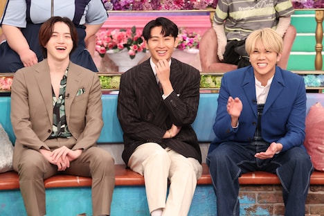 左からKEY TO LITの岩崎大昇、猪狩蒼弥、佐々木大光。